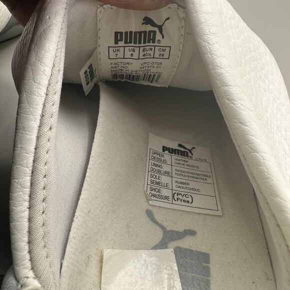 Puma Satori Mens Size 8 White Gray Leather Slip On Casual Sneakers *VERY RARE* - Picture 8 of 13